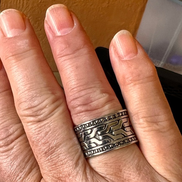 Stainless Steel Wedding Band Men’s Tribal - Picture 7 of 7